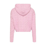 Felpe con cappuccio Donna Tommy Hilfiger - Tjw Center Flag Cable Hoodie - Fucsia