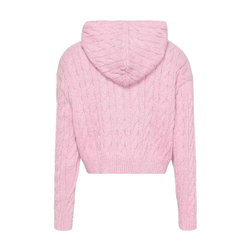 Felpe con cappuccio Donna Tommy Hilfiger - Tjw Center Flag Cable Hoodie - Fucsia