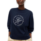 Maglie a manica lunga Donna Tommy Hilfiger - Th Roundal C-Nk Rlx Longsleeve - Blu