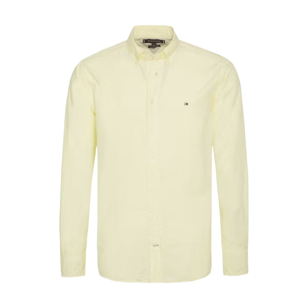 Camicie casual Uomo Tommy Hilfiger - Garment Dyed Popeline Shirt - Giallo