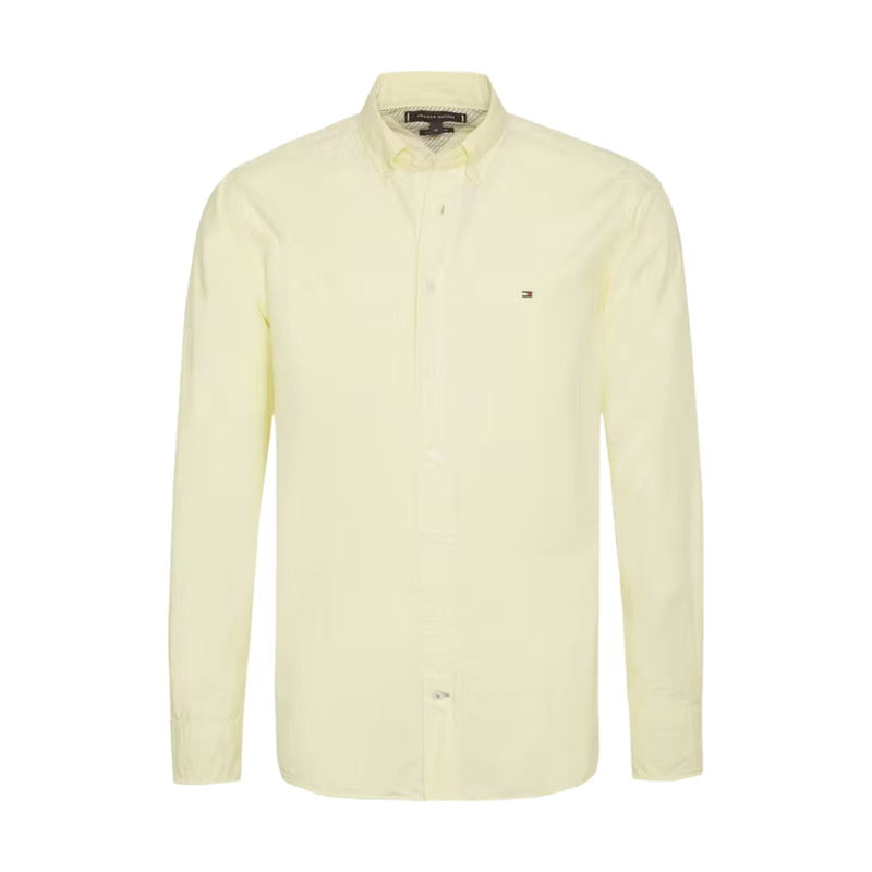 Camicie casual Uomo Tommy Hilfiger - Garment Dyed Popeline Shirt - Giallo