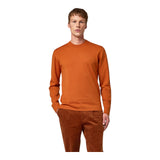 Maglioni Uomo Alpha Studio - Girocollo M/L Slim Merinos - Arancione