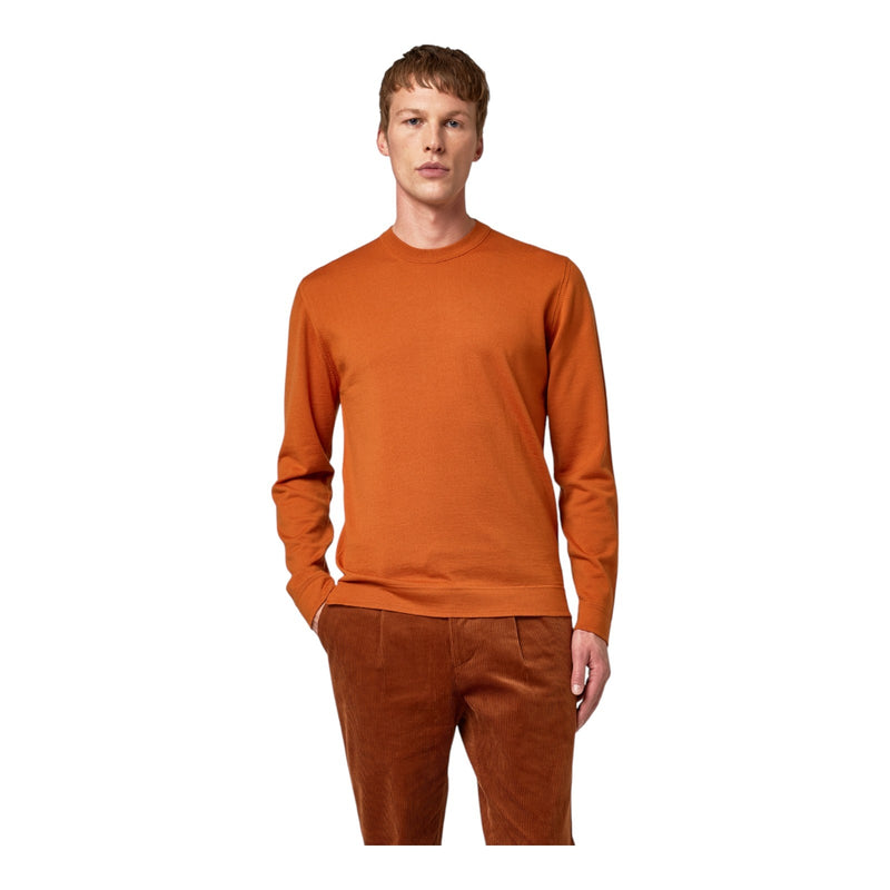 Maglioni Uomo Alpha Studio - Girocollo M/L Slim Merinos - Arancione