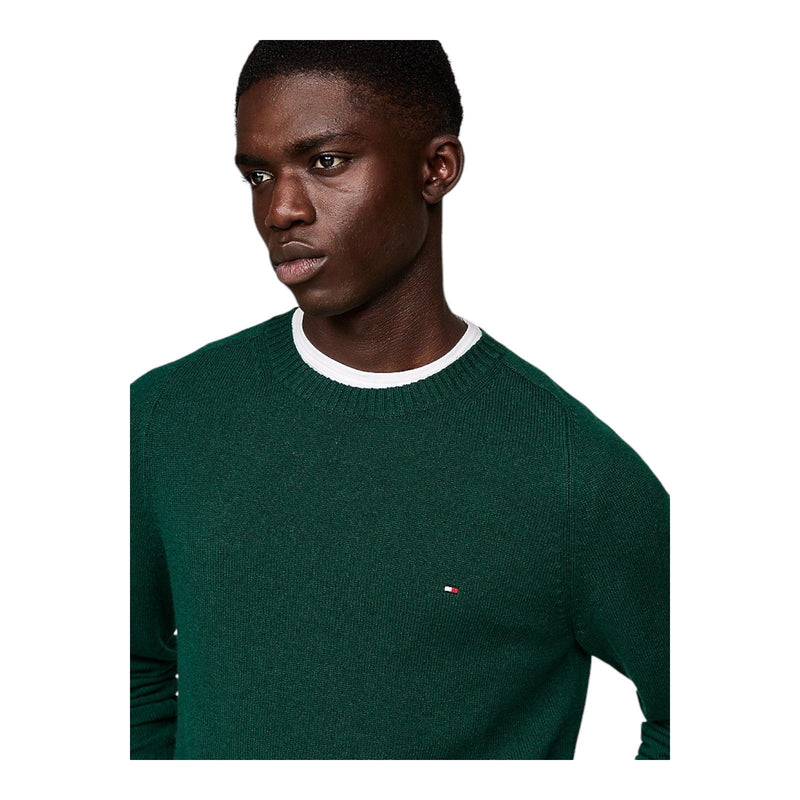 Maglie a manica lunga Uomo Tommy Hilfiger - Lambswool Crew Neck - Verde