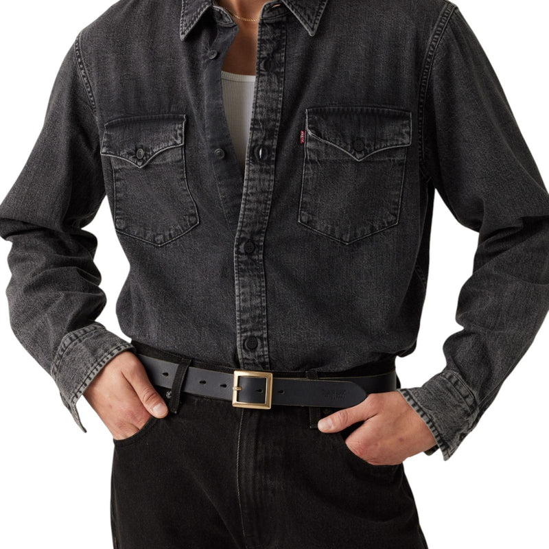 Cinture Uomo Levi's - Casey Belt Leather Brown - Nero