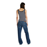 Canotte e top Donna Tommy Hilfiger - Tjw Slim Button Tank - Blu