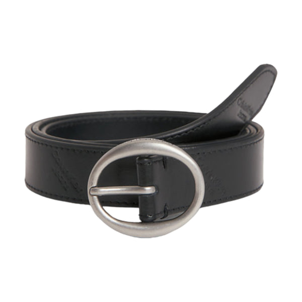 Cinture Donna Calvin Klein - Round Classic Lthr Aop Belt25 - Nero