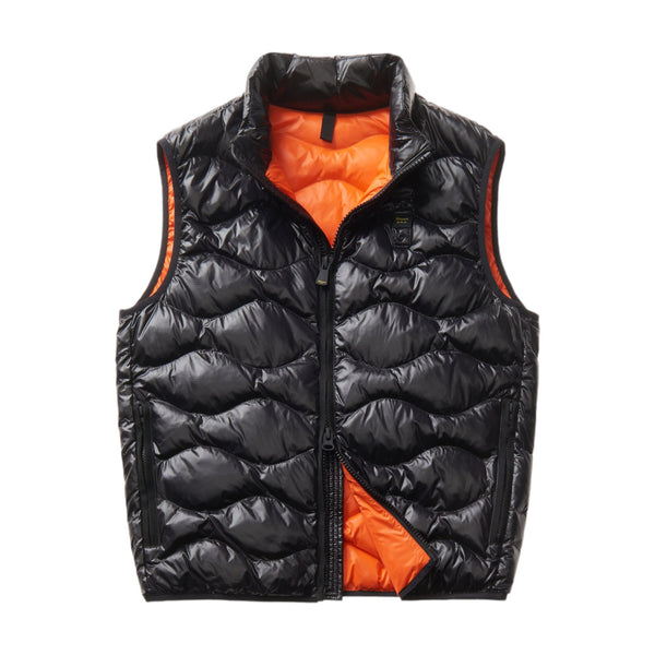 Gilet Uomo Blauer - Smanicati Imbottito Ovatta - Nero