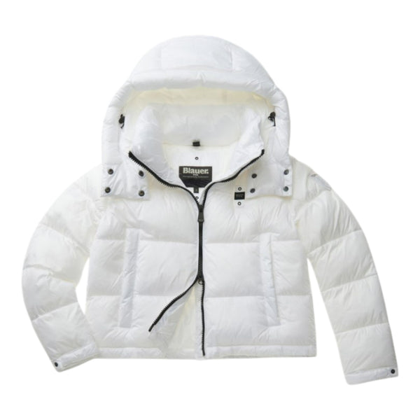 Piumini Donna Blauer - Gloria Giubbini Corti Imbottito Ovatta - Bianco