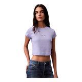 T-shirt Donna Calvin Klein - Monogram Baby Tee - Viola