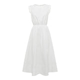 Vestiti casual Donna Alpha Studio - Abito Giro S/M Lungo Rouche - Bianco