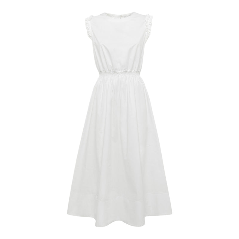 Vestiti casual Donna Alpha Studio - Abito Giro S/M Lungo Rouche - Bianco
