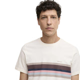 T-shirt Uomo Barbour International - Newsham Printed Stripe T-Shirt - Bianco