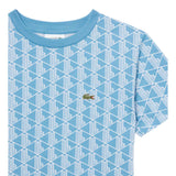 T-shirt Ragazza Lacoste - Lcb Monogram Print Tee - Azzurro