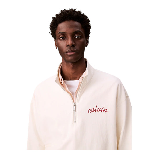Felpe senza cappuccio Uomo Calvin Klein - Prmm Trry Chn Sttch - Panna