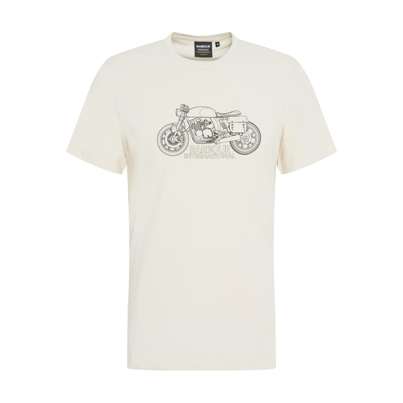 T-shirt Uomo Barbour International - Colgrove Motr Tee - Panna