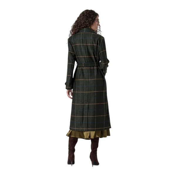 Cappotti Donna Surkana - Trench in tessuto a zigzag - Verde