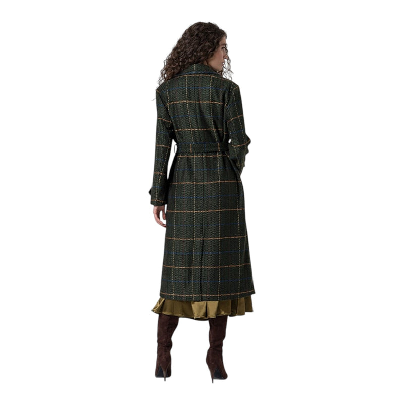 Cappotti Donna Surkana - Trench in tessuto a zigzag - Verde