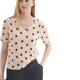 T-shirt Donna nice things - Linen Printed T-Shirt - Beige