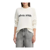 Maglie Donna Calvin Klein - Cotton Graphic Pullover - Panna