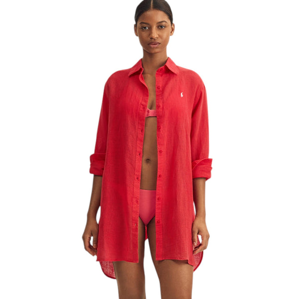 Camicie Donna Polo Ralph Lauren - Boyfriend Shirt - Corallo