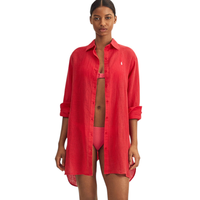 Camicie Donna Polo Ralph Lauren - Boyfriend Shirt - Corallo