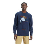 Maglioni Uomo Levi's - Original Hm Sweater Naval Academy - Blu