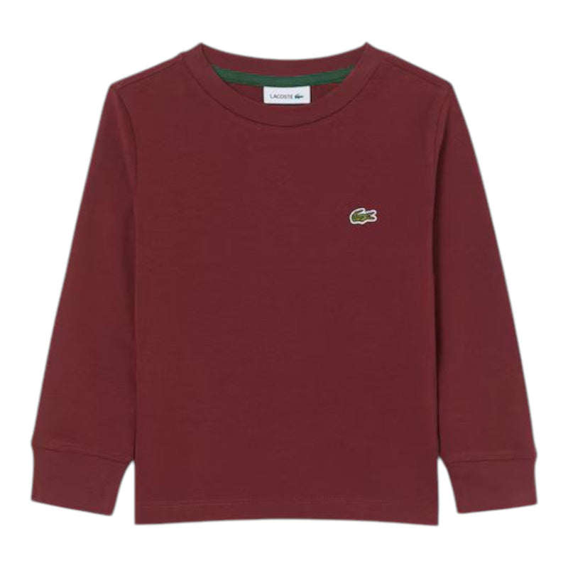 Maglie a manica lunga Bambino Lacoste - Lcb Icon Core L/S Tee - Bordeaux