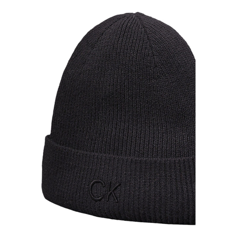 Berretti in maglia Donna Calvin Klein - Ck Embroidery Fine Rib Beanie - Nero