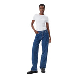T-shirt Donna Calvin Klein - Woven Label Rib Fitted Tee - Bianco