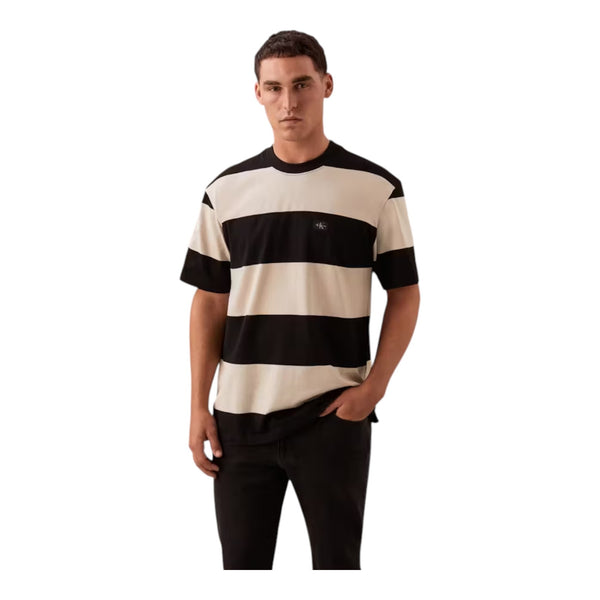T-shirt Uomo Calvin Klein - Woven Label Relaxed Tee - Grigio