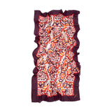 Foulard Donna Surkana - Sciarpa sarong con stampa geo floreale naïve - Bordeaux