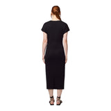 Vestiti casual Donna Alpha Studio - Abito Barca M/M Kimono Midi Viscosa Crepe - Nero