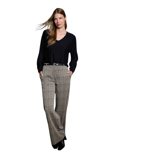 Pantaloni Donna Surkana - Pantaloni dritti in jacquard - Nero