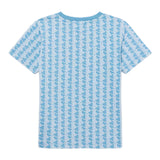 T-shirt Ragazza Lacoste - Lcb Monogram Print Tee - Azzurro