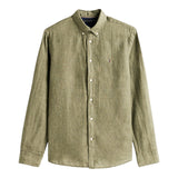 Camicie casual Uomo Tommy Hilfiger - Pigment Dyed Li Solid Rf Shirt - Verde