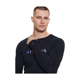 T-shirt Uomo Tommy Hilfiger - Rwb Hilfiger Ls Tee - Blu