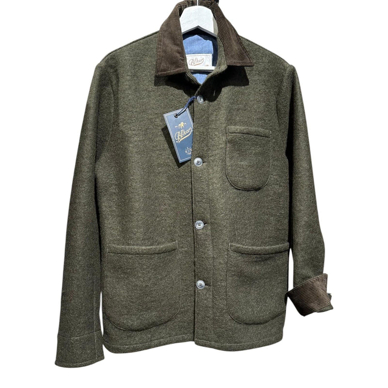 Giacche Uomo Bl'ker - Work Shirt Boiled Wool - Verde