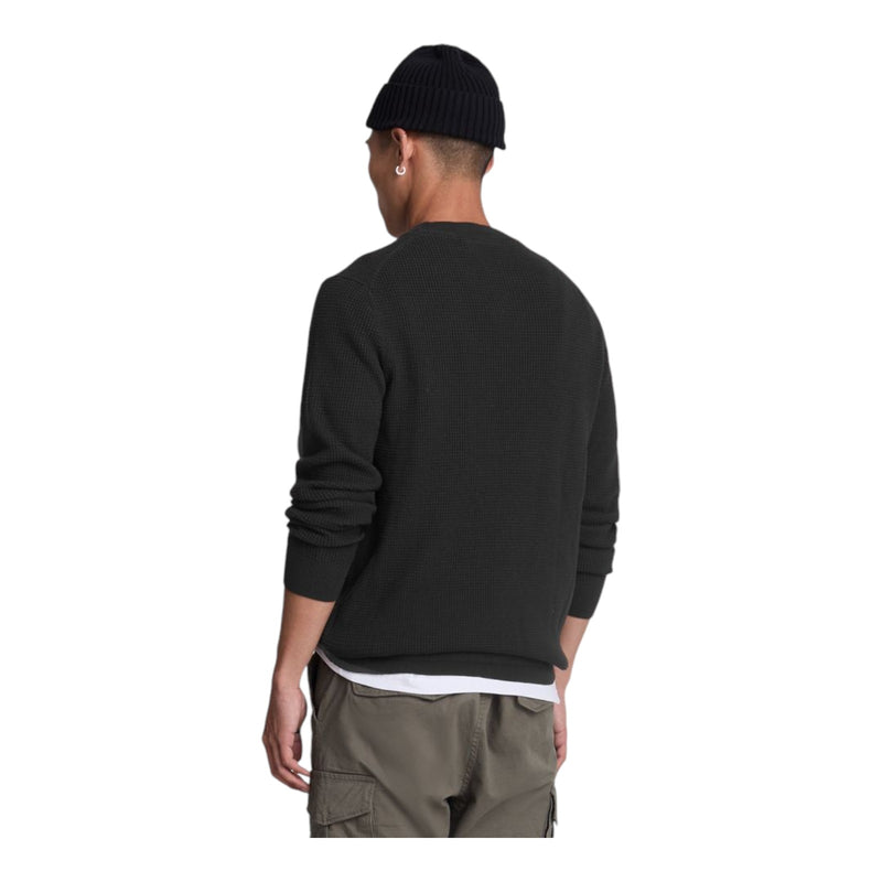 Maglioni Uomo Lyle & Scott - Grid Knit Crew Neck Jumper - Nero