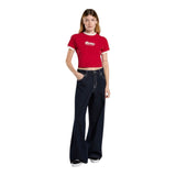 T-shirt Donna Dickies - Lewistown Ringer Ss Tee W - Rosso