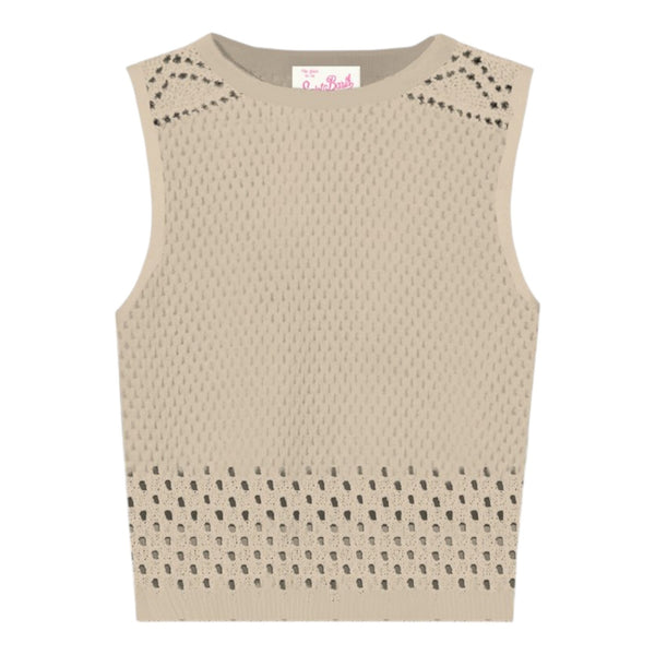 Canotte e top Donna Mc2 Saint Barth - Aire Knitted Top - Beige