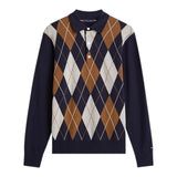 Maglie Uomo Tommy Hilfiger - Argyle Ls Rugby - Blu