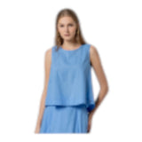 Canotte e top Donna Surkana - Top senza maniche con scollo rotondo - Azzurro