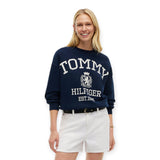 Felpe senza cappuccio Donna Tommy Hilfiger - Varsity Crest Mdrn Sweatshirt - Blu