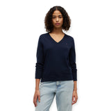 Maglioni Donna Tommy Hilfiger - Co Jersey Fine Gg V-Nk Ls Swt - Blu