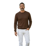Maglie Uomo Alpha Studio - Girocollo M/L Cotone Crepe Urban Fit - Marrone