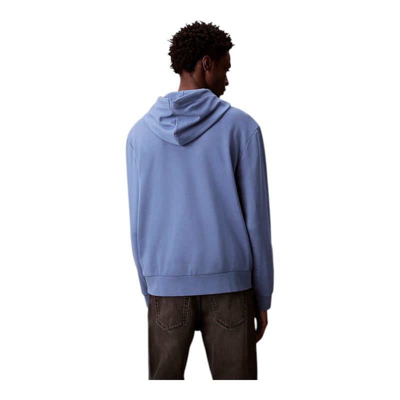 Felpe con cappuccio Uomo Calvin Klein - Ls Eu Badge 350Terry Hoodie - Azzurro