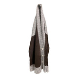 Cardigan Donna Alpha Studio - Cardigan M/L Mix Bi-Material - Marrone