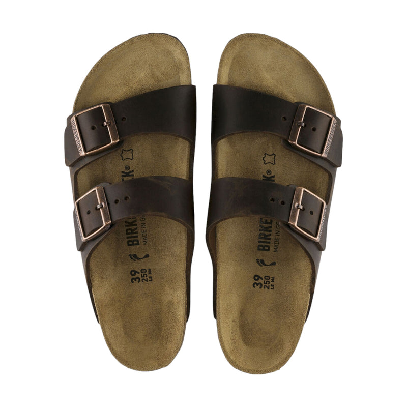 Sandali Uomo Birkenstock - Arizona habana, Oiled Leather - Marrone