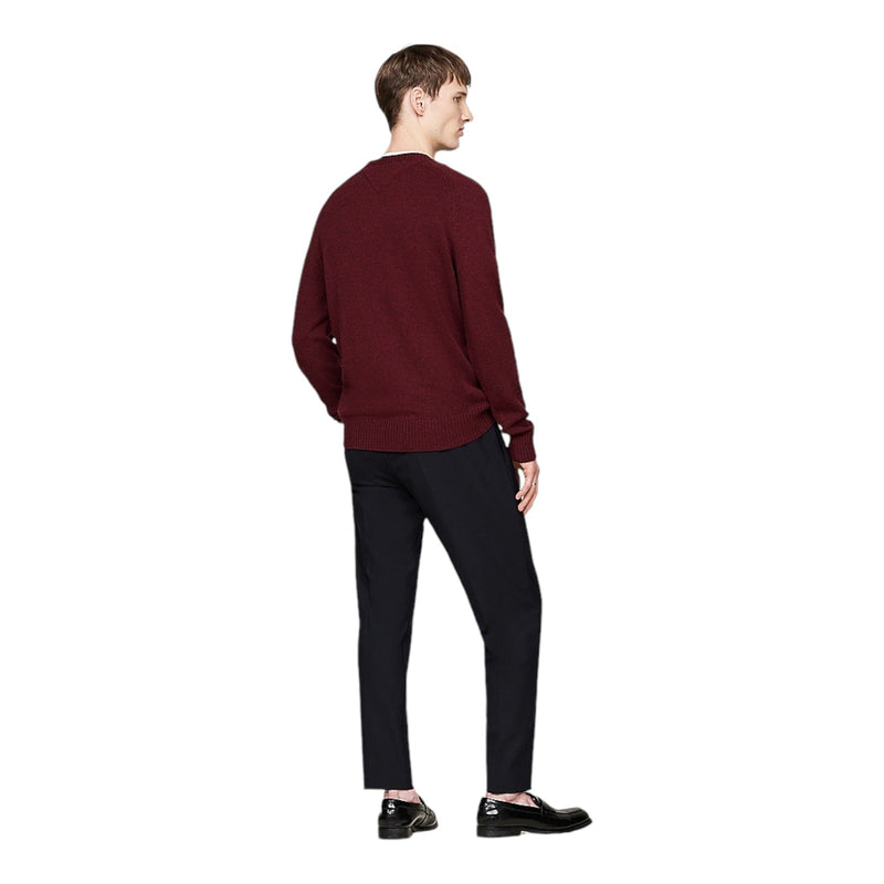 Maglie a manica lunga Uomo Tommy Hilfiger - Lambswool Crew Neck - Bordeaux